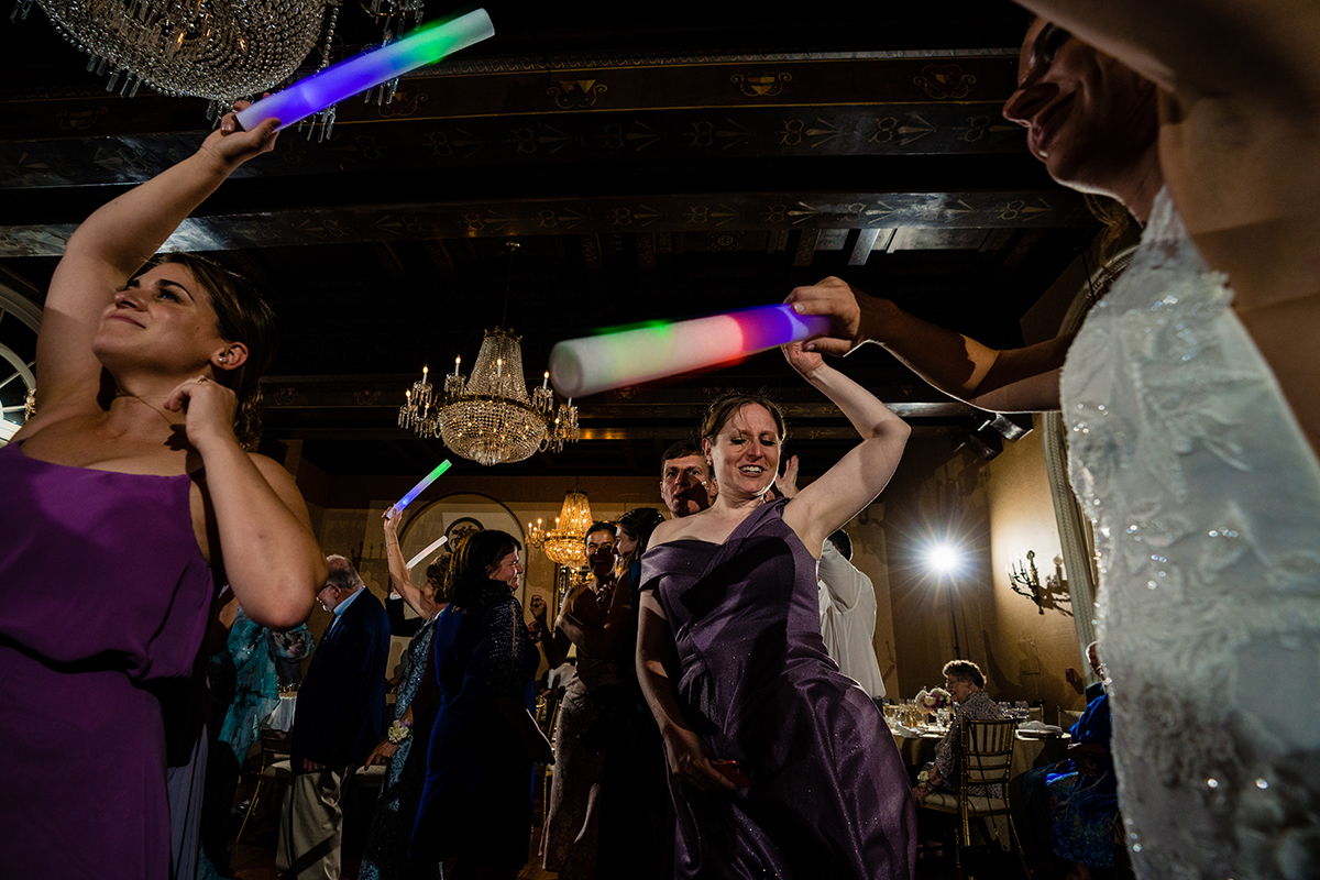 Dance floor moments at a wedding reception at the St. Regis in Washington DC by Potok's World Photography