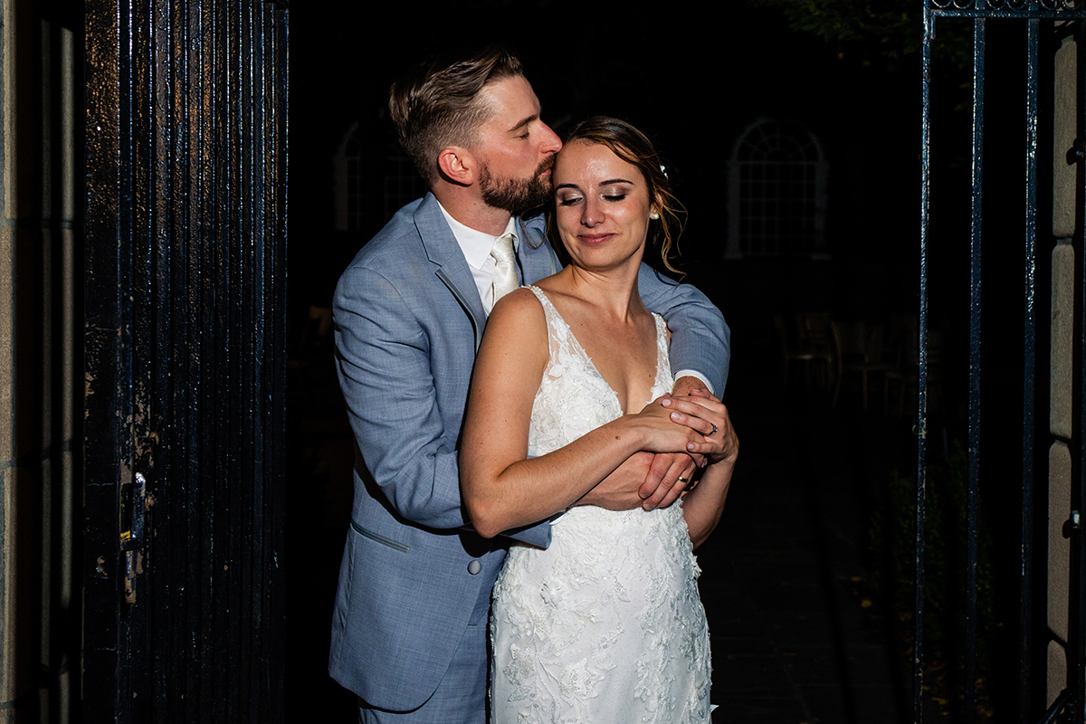 Night portrait of the bride and groom at the St. Regis in Washington DC by Potok's World Photography