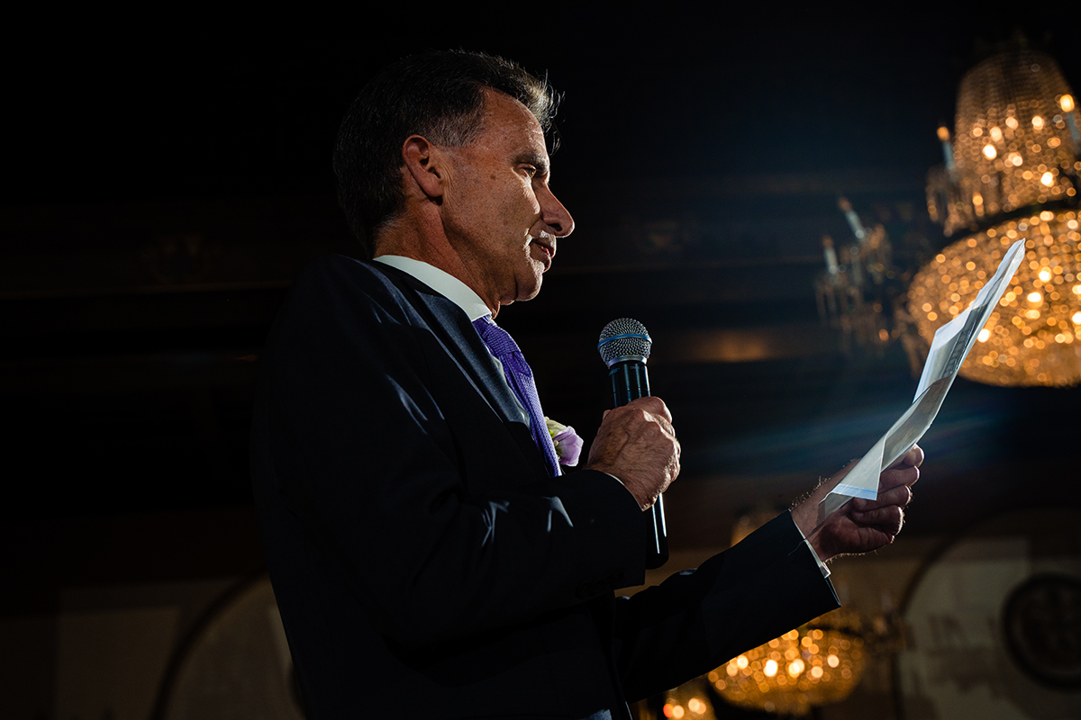 Speeches during the wedding reception at the St. Regis in DC by Potok's World Photography