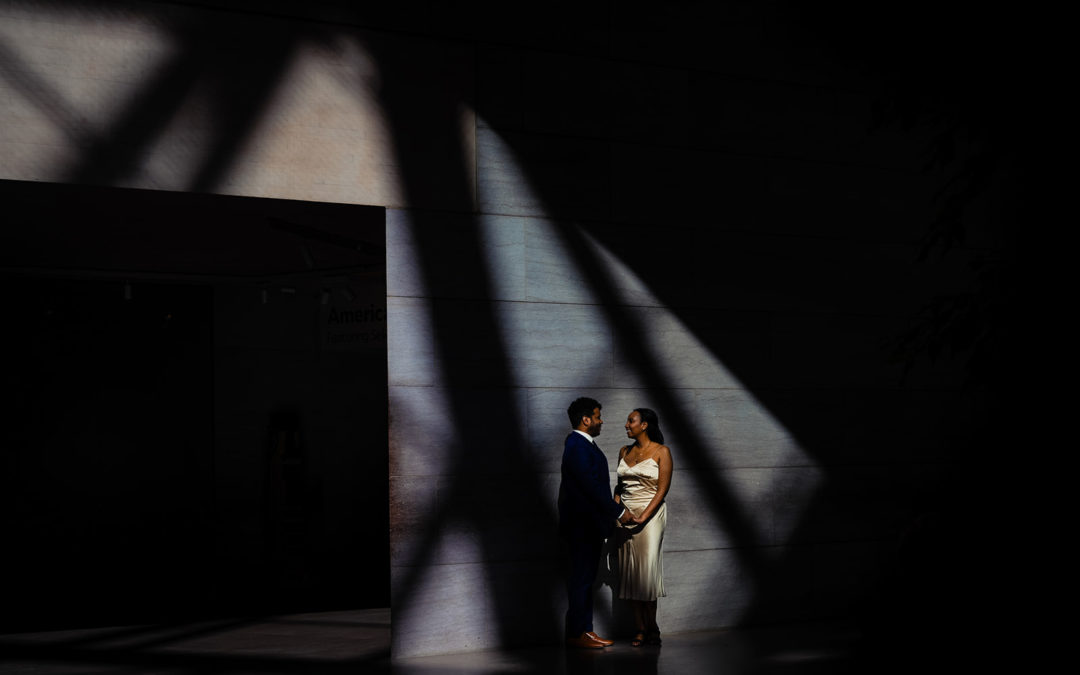 Engagement photos at the National Gallery of Art in Washington DC by Potok's World Photography
