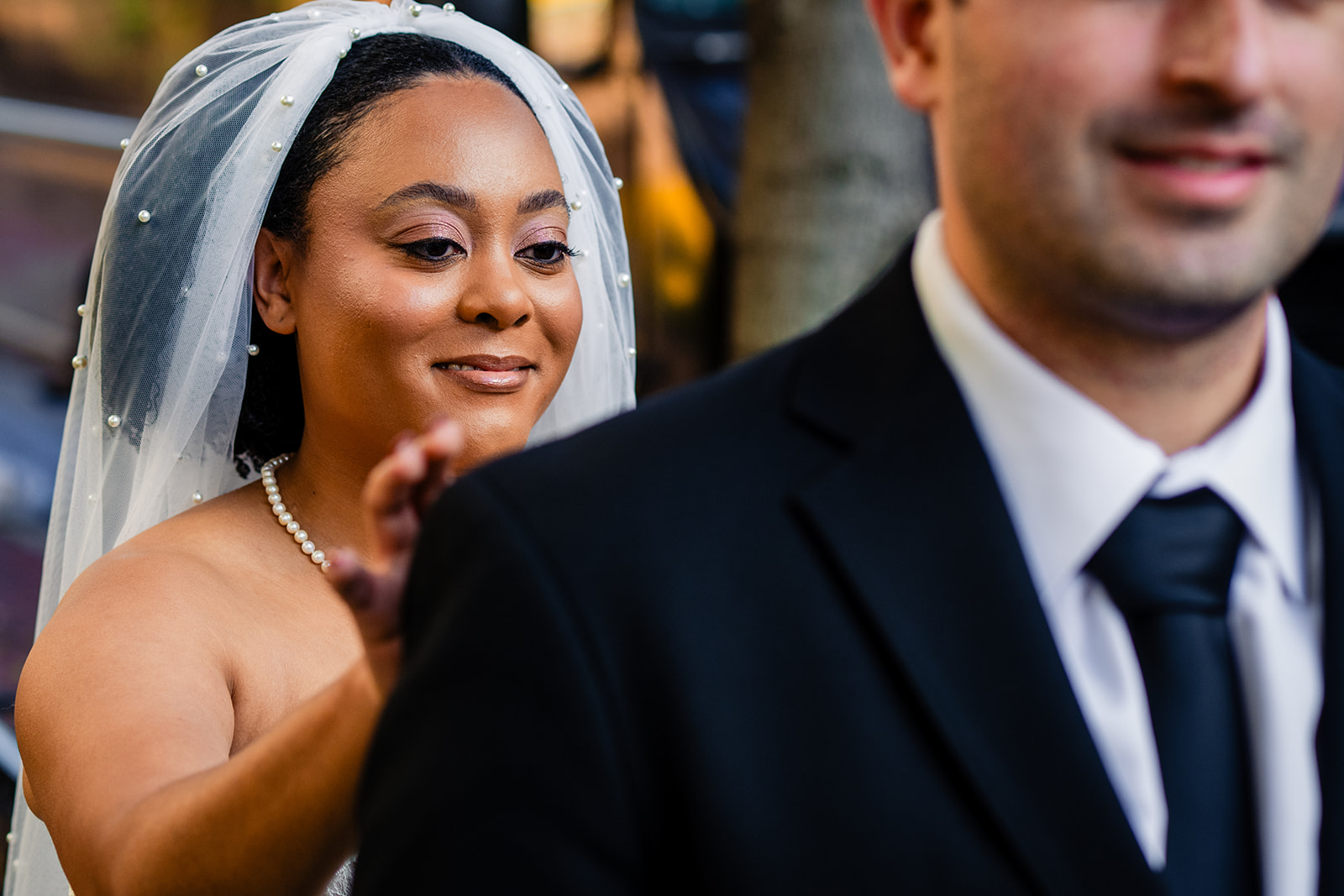 First look in Georgetown before Fathom Gallery wedding ceremony in Washington DC by Potok's World Photography