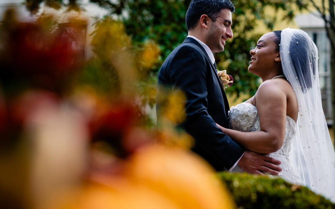 Bride and groom fall portraits in Georgetown DC by Potok's World Photography