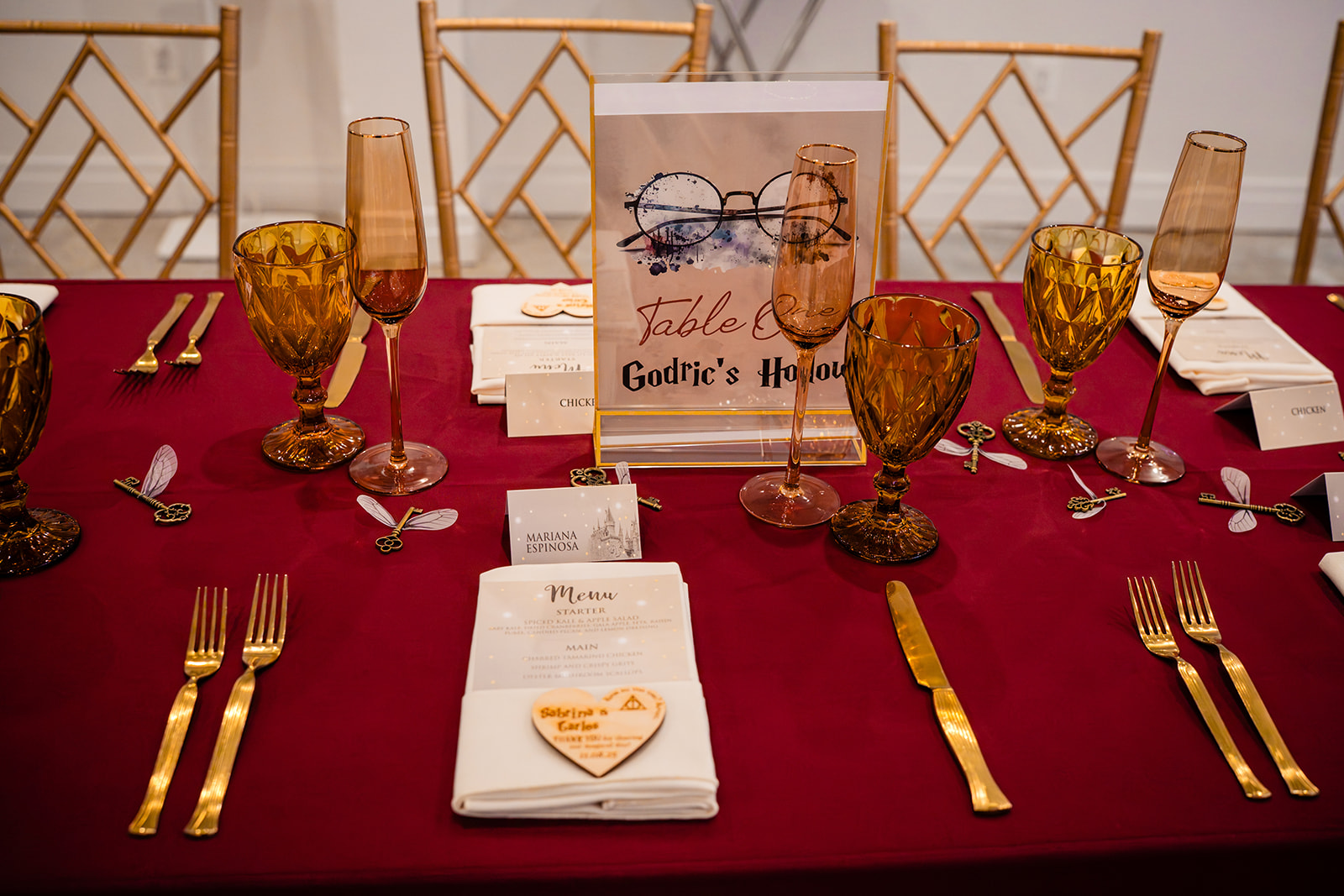 Harry Potter themed wedding decor at Fathom Gallery Georgetown DC by Potok's World Photography