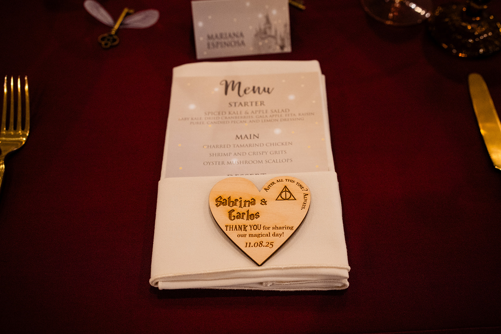 Harry Potter themed wedding decor at Fathom Gallery Georgetown DC by Potok's World Photography